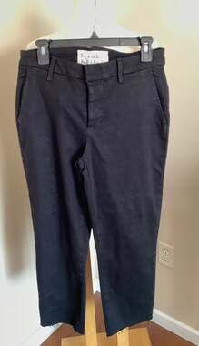 Frank & Eileen Derry Italian Performance Twill Illusion Cut Chino Pants in Black